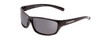 Profile View of Coyote P-42 Mens Full Rim Designer Polarized Sunglasses in Gloss Black/Grey 62mm