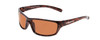 Profile View of Coyote P-42 Unisex Full Rim Designer Polarized Sunglasses in Tortoise/Brown 63mm