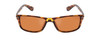 Front View of Coyote P-43 Unisex Designer Polarized Sunglasses Dark Tortoise Havana/Brown 58mm