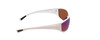 Side View of Coyote P-44 Men Wrap Designer Polarized Sunglasses White Brown/Green Mirror 66mm