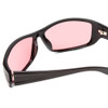 Close Up View of Coyote P-59 Unisex Designer Polarized Sunglasses Black Rose & Silver Mirror 63mm