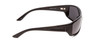 Side View of Coyote P-59 Unisex Wrap Designer Polarized Sunglasses in Gloss Black & Grey 63mm