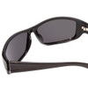 Close Up View of Coyote P-59 Unisex Wrap Designer Polarized Sunglasses in Gloss Black & Grey 63mm