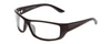 Profile View of Coyote P-59 Designer Reading Eye Glasses in Matte Black Mens Wrap Full Rim Acetate 63 mm