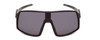 Front View of Coyote Python Men Semi-Rimless Designer Polarized Sunglasses in Black/Grey 135mm