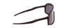 Side View of Coyote Python Men Semi-Rimless Designer Polarized Sunglasses in Black/Grey 135mm