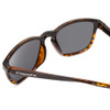 Close Up View of Coyote Rambler Unisex Designer Polarized Sunglasses in Black Tortoise/Grey 53 mm