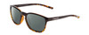Profile View of Coyote Rambler Designer Polarized Reading Sunglasses with Custom Cut Powered Smoke Grey Lenses in Black Tortoise Unisex Square Full Rim Acetate 53 mm