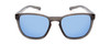 Front View of Coyote Rambler Mens Square Polarized Sunglasses in Crystal Grey/Blue Mirror 53mm