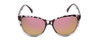 Front View of Coyote Raven Women Cateye Polarized Sunglasses Purple Tortoise Brown/Mirror 54mm