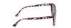 Side View of Coyote Raven Women Cateye Polarized Sunglasses Purple Tortoise Brown/Mirror 54mm