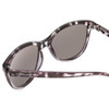 Close Up View of Coyote Raven Women Cateye Polarized Sunglasses Purple Tortoise Brown/Mirror 54mm