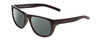 Profile View of Coyote Redfin Designer Polarized Sunglasses with Custom Cut Smoke Grey Lenses in Matte Black Grey Mens Square Full Rim Acetate 55 mm