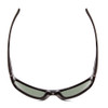 Top View of Coyote Sonoma Unisex Wrap Designer Polarized Sunglasses in Matte Black/G15 61 mm