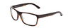 Profile View of Coyote Twisted Designer Blue Light Blocking Eyeglasses in Black Tortoise Unisex Square Full Rim Acetate 58 mm