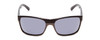 Front View of Coyote Twisted Mens Polarized Sunglasses Black Gun Metal Grey/Silver Mirror 58mm