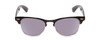 Front View of Coyote Uptown Round Designer Polarized Sunglasses in Black Clear Fade/Grey 49 mm