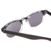 Close Up View of Coyote Uptown Round Designer Polarized Sunglasses in Black Clear Fade/Grey 49 mm