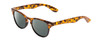 Profile View of Coyote Uptown Designer Polarized Reading Sunglasses with Custom Cut Powered Smoke Grey Lenses in Tokyo Tortoise Black Ladies Cateye Full Rim Acetate 49 mm
