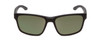 Front View of Smith Basecamp Unisex Square Sunglasses Black/ChromaPop Polarize Gray Green 58mm