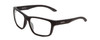 Profile View of Smith Optics Basecamp Designer Reading Eye Glasses with Custom Cut Powered Lenses in Matte Black Unisex Square Full Rim Acetate 58 mm