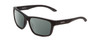 Profile View of Smith Optics Basecamp Designer Polarized Sunglasses with Custom Cut Smoke Grey Lenses in Matte Black Unisex Square Full Rim Acetate 58 mm