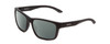 Profile View of Smith Optics Basecamp Designer Polarized Reading Sunglasses with Custom Cut Powered Smoke Grey Lenses in Matte Black Unisex Square Full Rim Acetate 58 mm