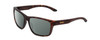 Profile View of Smith Optics Basecamp Designer Polarized Sunglasses with Custom Cut Smoke Grey Lenses in Matte Tortoise Havana Brown Gold Unisex Square Full Rim Acetate 58 mm