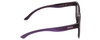 Side View of Smith Caper Women Cateye Sunglasses Black Purple/CP Polarized Violet Mirror 53mm