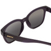 Close Up View of Smith Caper Women Cateye Sunglasses Black Purple/CP Polarized Violet Mirror 53mm