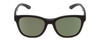 Front View of Smith Caper Women Cateye Sunglasses in Black/ChromaPop Polarized Gray Green 53mm