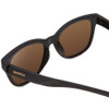 Close Up View of Smith Caper Women Cateye Sunglasses in Black/ChromaPop Polarized Gray Green 53mm