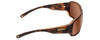 Side View of Smith Castaway Unisex Wrap Sunglasses Tortoise Gold/CP Glass Polarize Brown 63mm