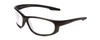 Profile View of Smith Optics Chamber Elite Designer Reading Eye Glasses in Matte Black Unisex Wrap Full Rim Acetate 65 mm