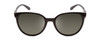 Front View of Smith Cheetah Ladies Cateye Sunglasses in Gloss Black/Polarized Gray Green 54 mm
