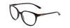 Profile View of Smith Optics Cheetah Designer Progressive Lens Prescription Rx Eyeglasses in Gloss Black Ladies Cateye Full Rim Acetate 54 mm