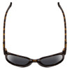 Top View of Smith Cheetah Women Cateye Sunglasses in Tortoise Brown Gold/Polarized Gray 54mm