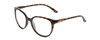 Profile View of Smith Optics Cheetah Designer Reading Eye Glasses in Vintage Tortoise Havana Brown Gold Ladies Cateye Full Rim Acetate 54 mm