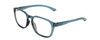 Profile View of Smith Optics Contour Designer Reading Eye Glasses in Crystal Stone Blue Green Unisex Square Full Rim Acetate 56 mm
