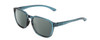 Profile View of Smith Optics Contour Designer Polarized Sunglasses with Custom Cut Smoke Grey Lenses in Crystal Stone Blue Green Unisex Square Full Rim Acetate 56 mm
