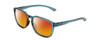 Profile View of Smith Optics Contour Designer Polarized Sunglasses with Custom Cut Red Mirror Lenses in Crystal Stone Blue Green Unisex Square Full Rim Acetate 56 mm