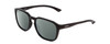 Profile View of Smith Optics Contour Designer Polarized Sunglasses with Custom Cut Smoke Grey Lenses in Gloss Black Unisex Square Full Rim Acetate 56 mm