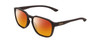 Profile View of Smith Optics Contour Designer Polarized Sunglasses with Custom Cut Red Mirror Lenses in Matte Gravy Grey Unisex Square Full Rim Acetate 56 mm