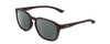 Profile View of Smith Optics Contour Designer Polarized Reading Sunglasses with Custom Cut Powered Smoke Grey Lenses in Matte Gravy Grey Unisex Square Full Rim Acetate 56 mm
