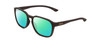 Profile View of Smith Optics Contour Designer Polarized Reading Sunglasses with Custom Cut Powered Green Mirror Lenses in Matte Gravy Grey Unisex Square Full Rim Acetate 56 mm
