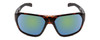 Front View of Smith Deckboss Unisex Sunglasses Tortoise/CP Glass Polarized Green Mirror 63 mm