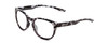 Profile View of Smith Optics Eastbank Designer Blue Light Blocking Eyeglasses in Black Marble Tortoise Unisex Round Full Rim Acetate 52 mm