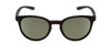Front View of Smith Eastbank Unisex Round Sunglasses Black/Chromapop Polarized Gray Green 52mm