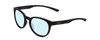 Profile View of Smith Optics Eastbank Designer Blue Light Blocking Eyeglasses in Matte Black Unisex Round Full Rim Acetate 52 mm