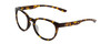 Profile View of Smith Optics Eastbank Designer Single Vision Prescription Rx Eyeglasses in Vintage Tortoise Havana Brown Gold Unisex Round Full Rim Acetate 52 mm